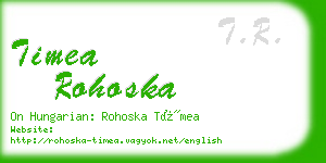 timea rohoska business card